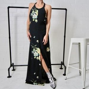 Reformation floral backless dress